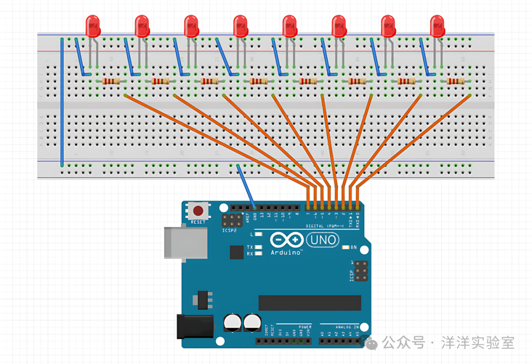 Arduino Basic Experiment 1: Running Light Experiment