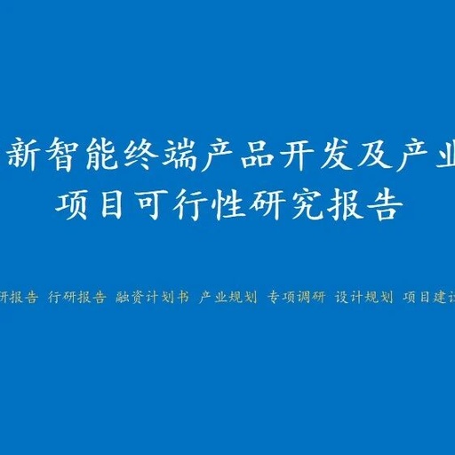 Feasibility Study Report on the Development and Industrialization of Innovative Smart Speakers and Other Terminal Products