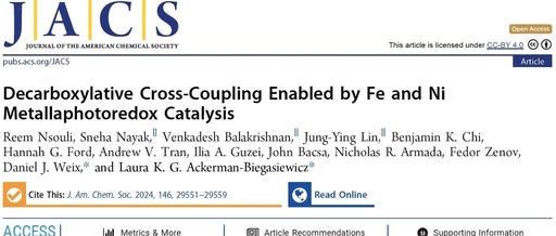 Inexpensive Fe/Ni Enables Decarboxylative Cross-Coupling Reaction!