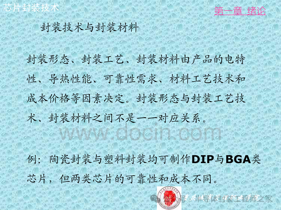 Integrated Circuit Chip Packaging Technology