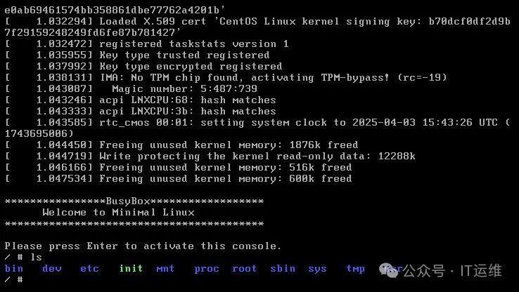 Building an ISO Image Based on BusyBox