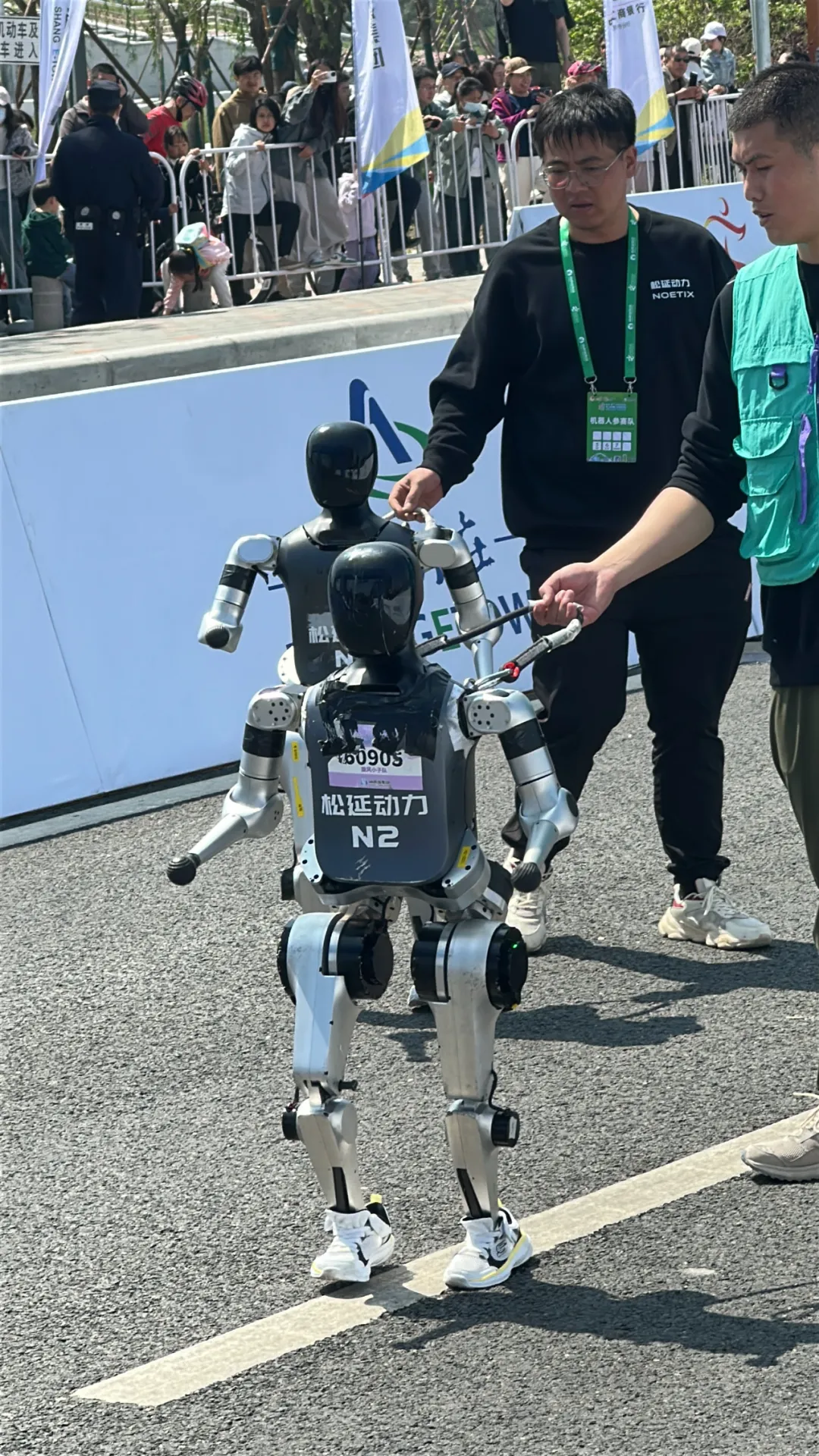 Robots Team Up for a Marathon: A Large-Scale "Performance"