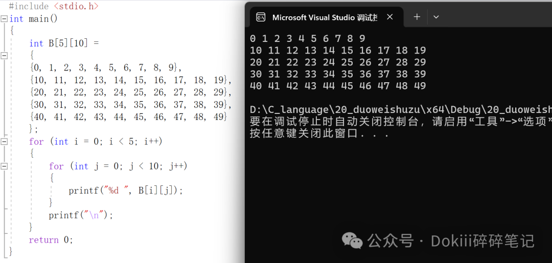 Concept and Usage of Multidimensional Arrays in C Language