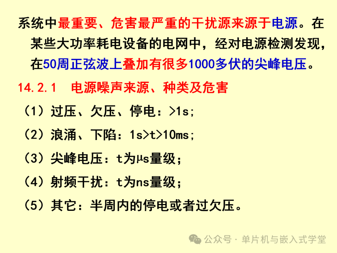 Reliability and Anti-Interference Design of Microcontroller Application Systems