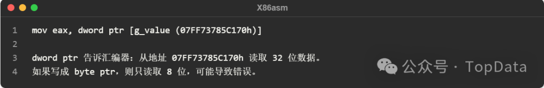 The Significance of dword ptr in Assembly Language