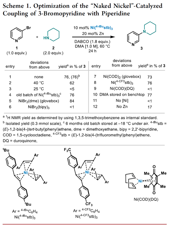C-N Coupling of Brominated Heteroaromatic Compounds Catalyzed by Ni