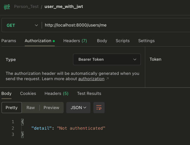 JWT Authentication in HTTP Requests