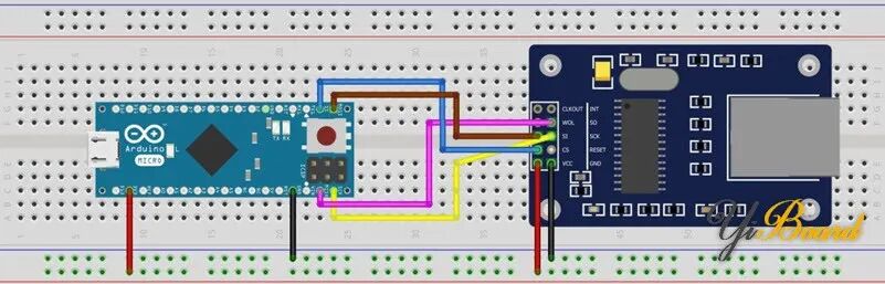 How to Connect the ENC28J60 Ethernet Module to an Arduino Development Board