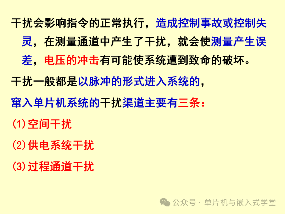 Reliability and Anti-Interference Design of Microcontroller Application Systems