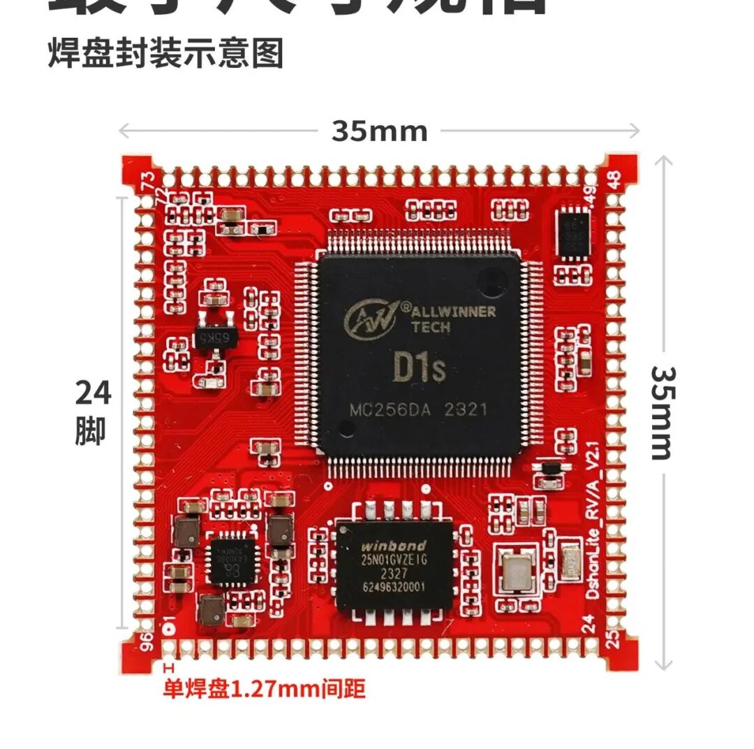 DshanLite-RV Minimal Board: Domestic Allwinner RISC-V C906 Supports Linux RTOS for RISC-V Architecture Development - The Preferred Choice for DIY Product Design