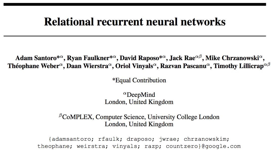 Academia | DeepMind Proposes Relational RNN: Memory Module RMC Solves Relational Reasoning Challenges