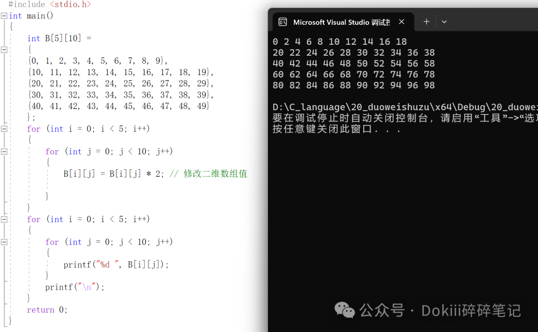 Concept and Usage of Multidimensional Arrays in C Language