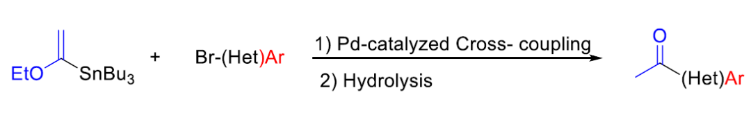 A New Non-Toxic Acetylation Reaction of Aryl Bromides Without Stille Coupling