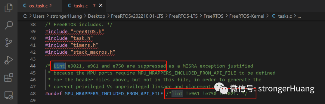Comparison of Coding Style Differences Between µCOS and FreeRTOS