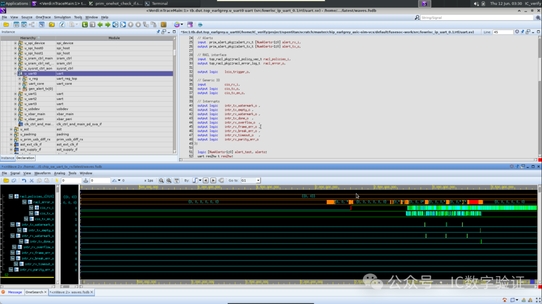 IP and SoC Simulation and Debugging of OpenTitan