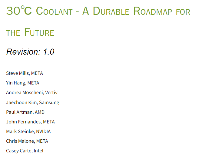 The Significance of 30℃ for Liquid Cooling and Chip Thermal Management in Data Centers