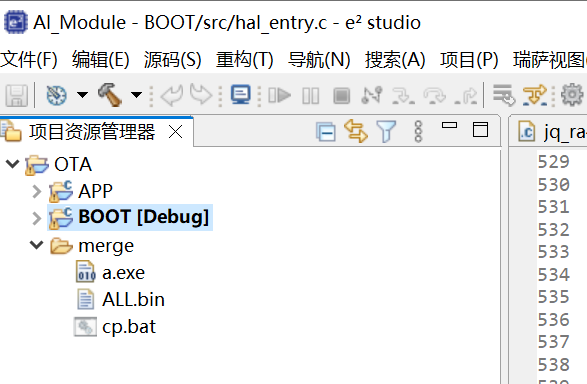 Complete OTA Project for Renesas A4T1 (Without Data Flash Version)
