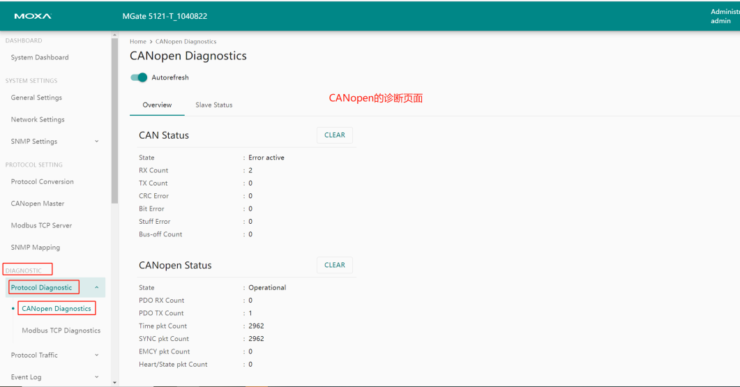 MGate 5121 Modbus TCP to CANopen Configuration Manual