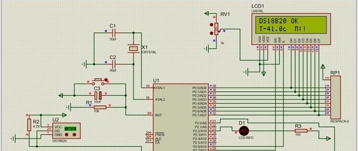 Temperature Upper and Lower Limit Alarm Based on 51 Microcontroller - LCD1602 Display