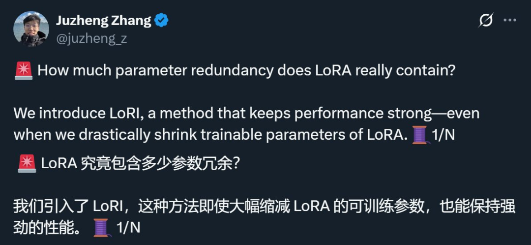 How Much Parameter Redundancy Exists in LoRA? New Research: Cutting 95% Can Maintain High Performance