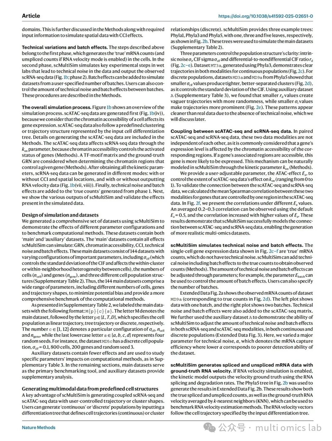 scMultiSim: Simulation of Single-Cell Multi-Omics and Spatial Data
