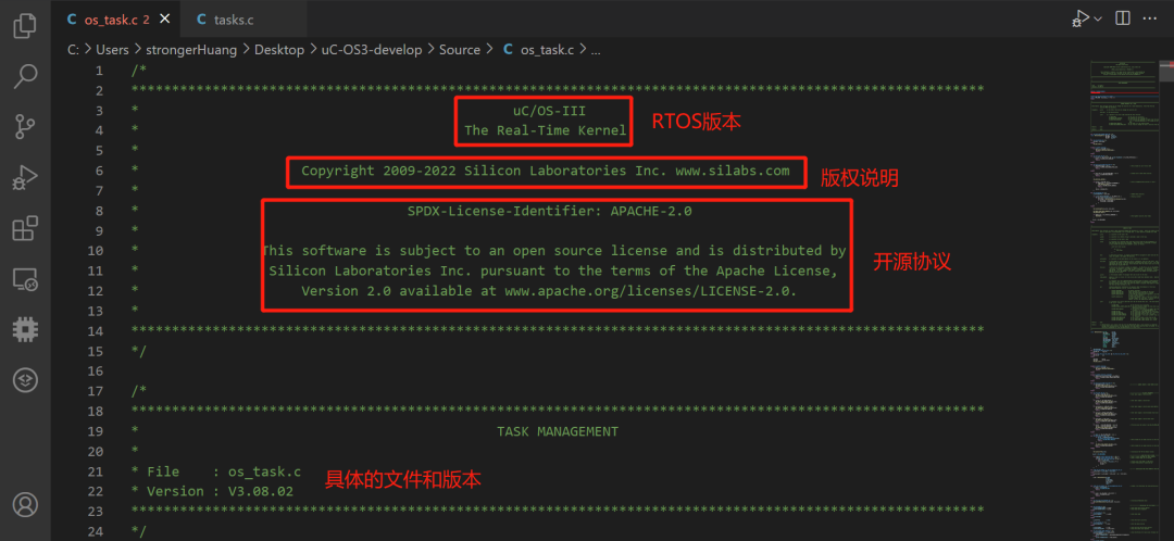 Comparison of Coding Style Differences Between µCOS and FreeRTOS