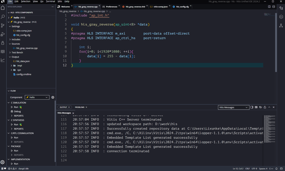 First Experience with Xilinx HLS
