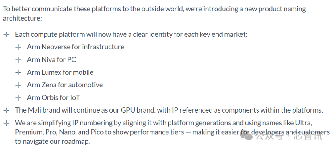 Abandoning Cortex! Arm Launches Five New Brands and Plans to Compete with Customers by Designing Its Own Chips!