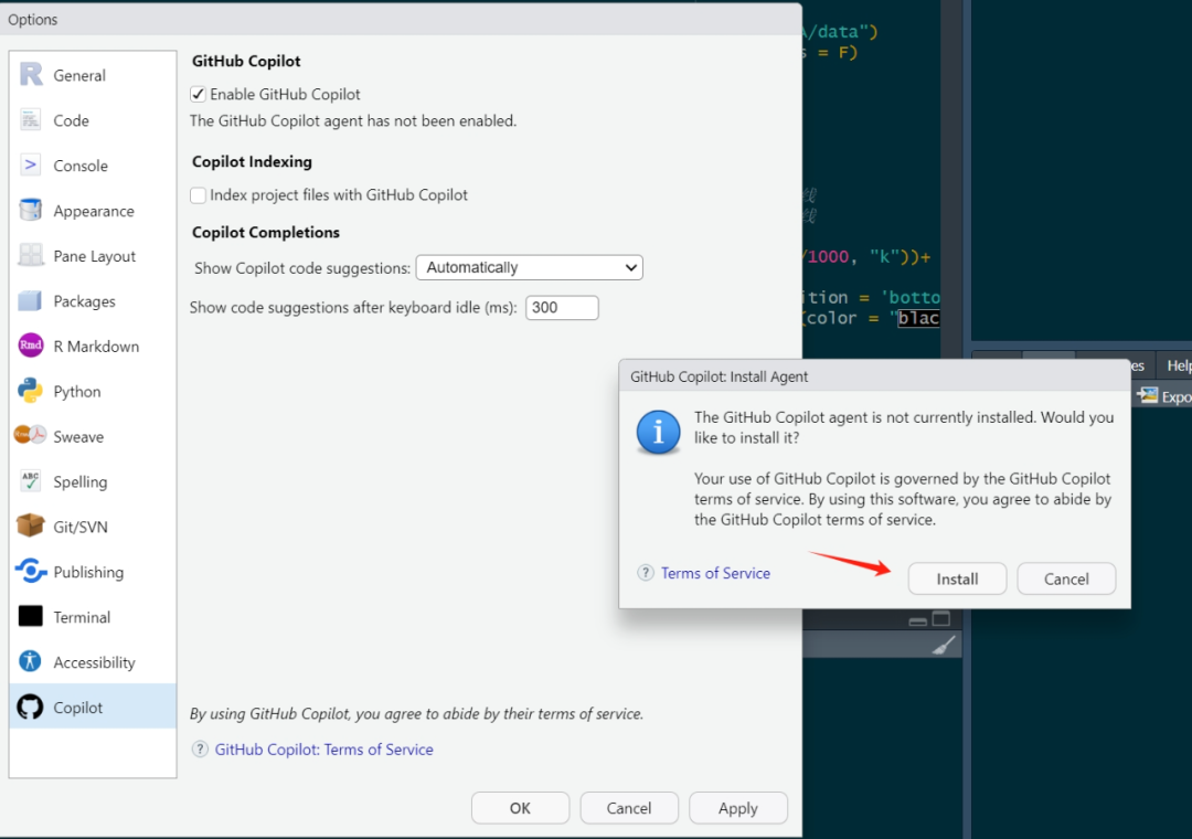 Integrating Copilot AI into R Language for Automatic Code Completion