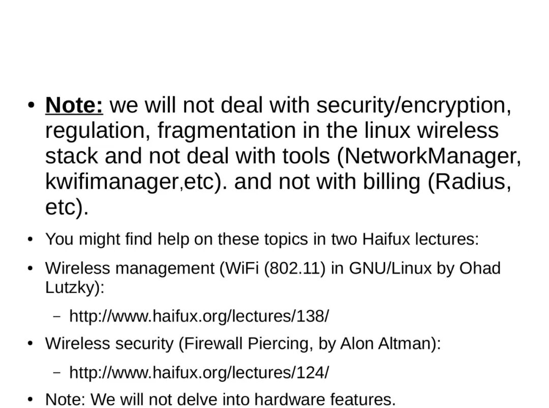 Advanced Topics in Linux Kernel Networking: Linux Wireless