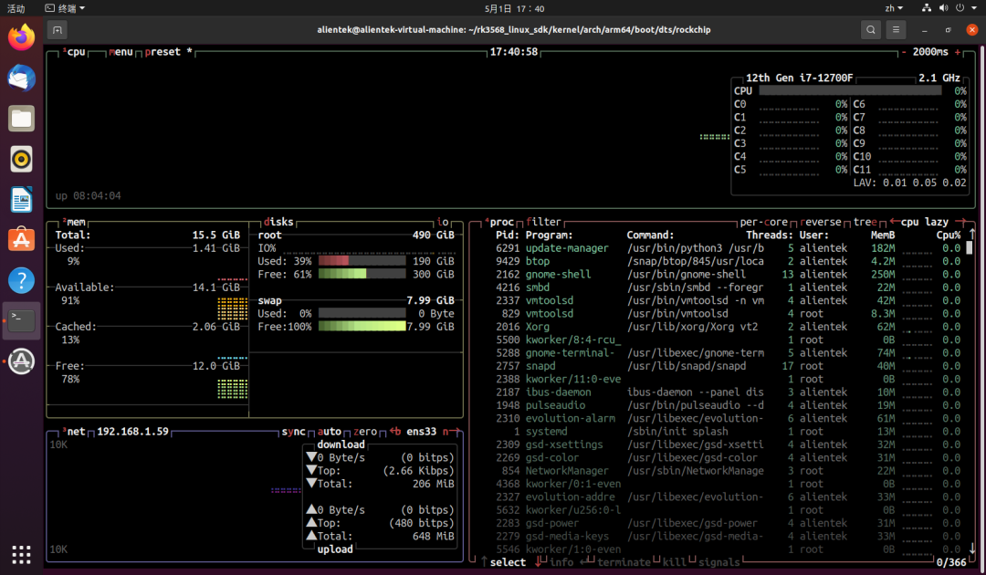 A Handy Linux System Monitoring Tool: btop