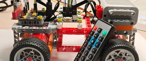 Micro:bit | Comprehensive Project 10 - Remote-Controlled Four-Wheel Drive Car
