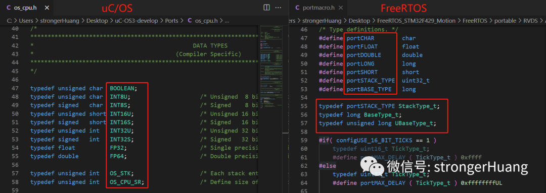 Comparison of Coding Style Differences Between µCOS and FreeRTOS