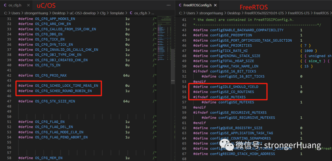 Comparison of Coding Style Differences Between µCOS and FreeRTOS