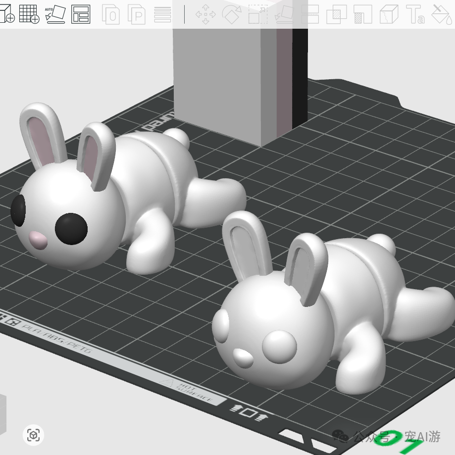 3D Printed Articulated Flexible Bunny - PLA Material, Movable Joints, Creative Desktop Pet DIY Model