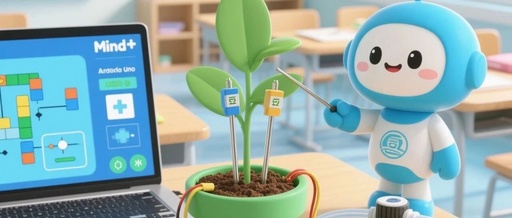 Project-Based Learning Example of an Intelligent Irrigation Device Based on Mind+ and Arduino