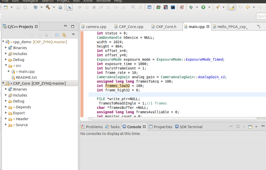 CoaXPress 2.0 FPGA HOST IP Core Linux Demo