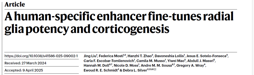 Recent Advances: Nature | Human Accelerated Regions Regulate the Potential of Human and Chimpanzee Neural Stem Cells