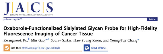 Literature Sharing | J. Am. Chem. Soc. | Functionalized Boron-Containing Pentacyclic Sialic Acid Probes for High-Fidelity Fluorescence Imaging of Cancer Tissues