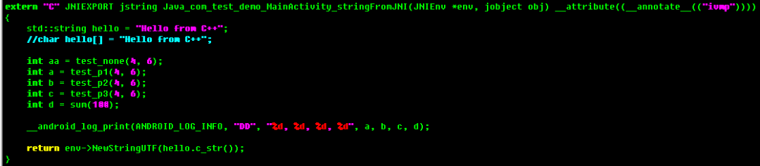 C/C++ Code Virtualization Protection in Mobile Applications