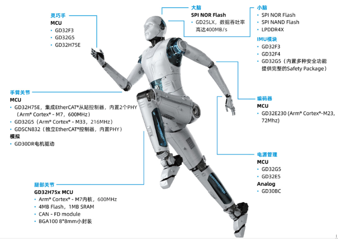 Comparison and Analysis of MCUs for Humanoid Robots at Home and Abroad