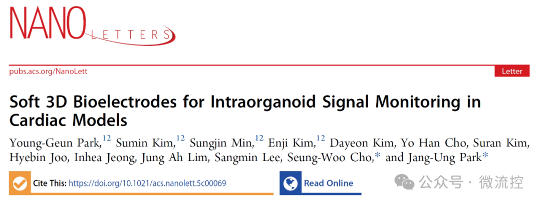 Soft 3D Bioelectrodes for Intraorganoid Signal Monitoring in Cardiac Models