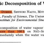 Photocatalytic Complete Water Splitting Using NiO-SrTiO3: Discovery of H2 Reoxidation to Water