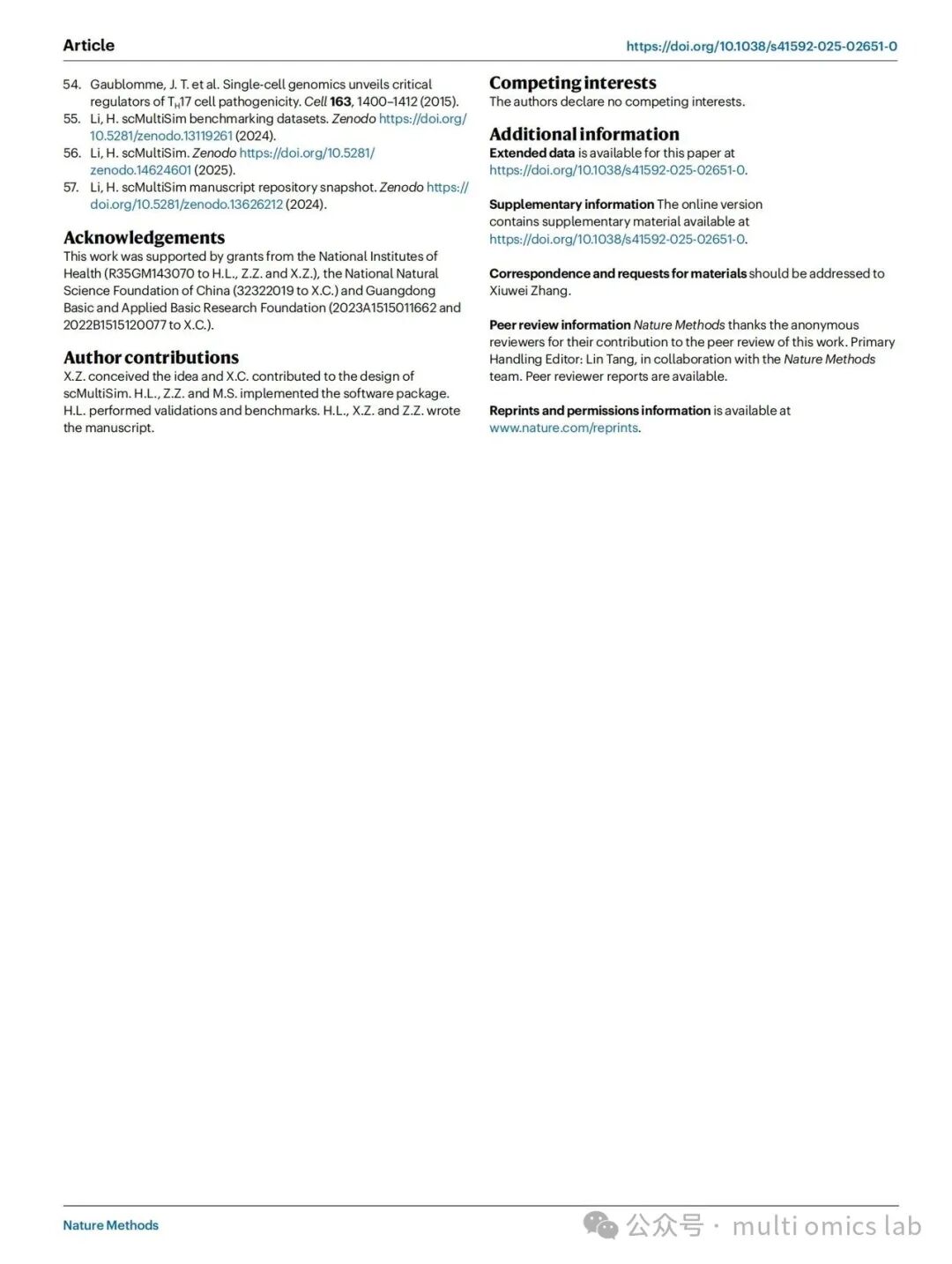 scMultiSim: Simulation of Single-Cell Multi-Omics and Spatial Data