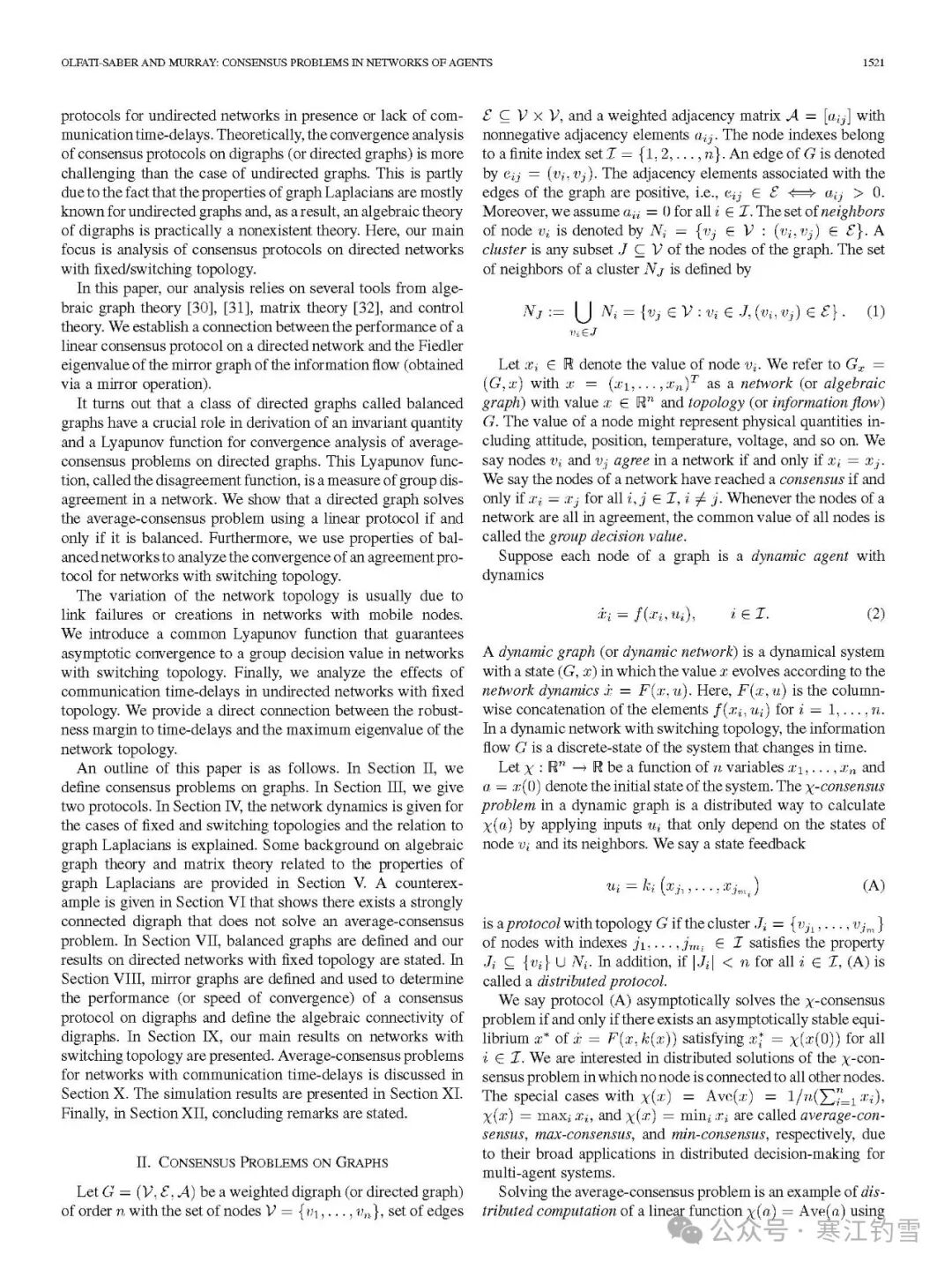 Application of Sensor Networks in Physics: A Simulation Study