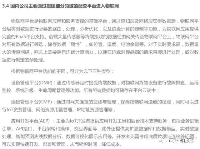 74 IoT Platform Maps; Analysis Report on the Entire IoT Industry Chain