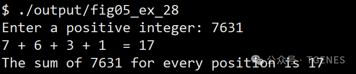 C Language Implementation of the Sum of Each Digit in an Integer