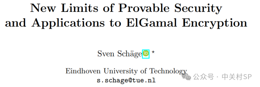 OW-CCA1 Security of the ElGamal Encryption Algorithm