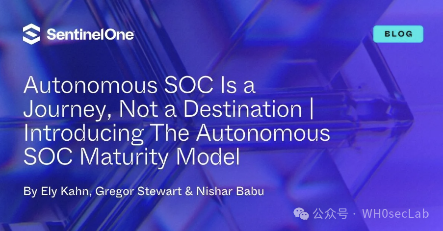 The Autonomous SOC: A Journey, Not a Destination
