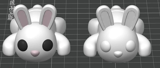 3D Printed Articulated Flexible Bunny - PLA Material, Movable Joints, Creative Desktop Pet DIY Model